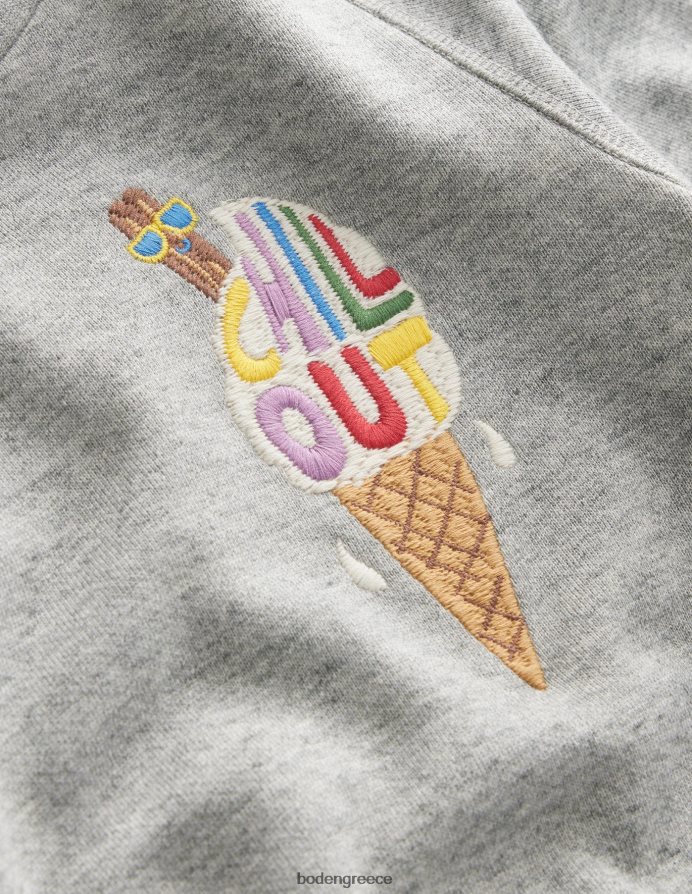 γκρι παγωτό είδη ένδυσης γραφικό φούτερ Boden κορίτσια 464PH82968