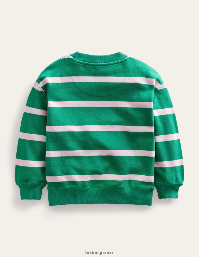 γαλλικό ροζ/σκιερό ξέφωτο είδη ένδυσης εμπριμέ φούτερ Boden κορίτσια 464PH83037