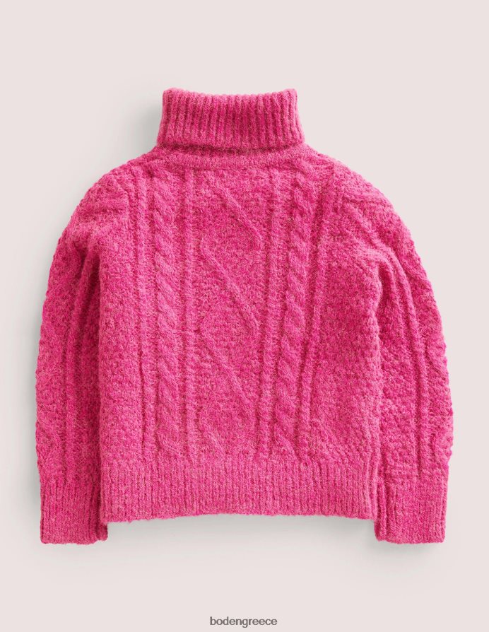 συγκλονιστικό ροζ καλώδιο είδη ένδυσης χοντρός βραχίονας λαιμού με ρολό καλωδίου Boden κορίτσια 464PH83145