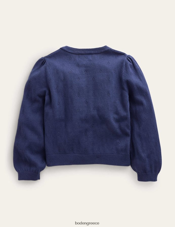 κολλεγιακό ναυτικό είδη ένδυσης βαμβακερή ζακέτα από κασμίρ Boden κορίτσια 464PH83177