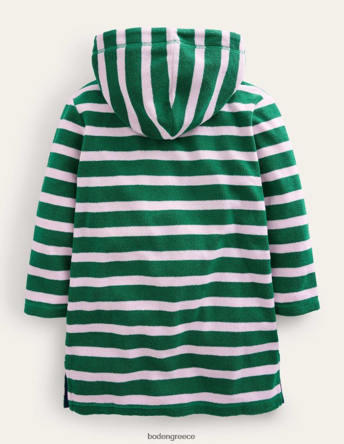 σκιερό πράσινο ξέφωτο/γαλλικό ροζ είδη ένδυσης πετσέτα ρίψης Boden κορίτσια 464PH83257