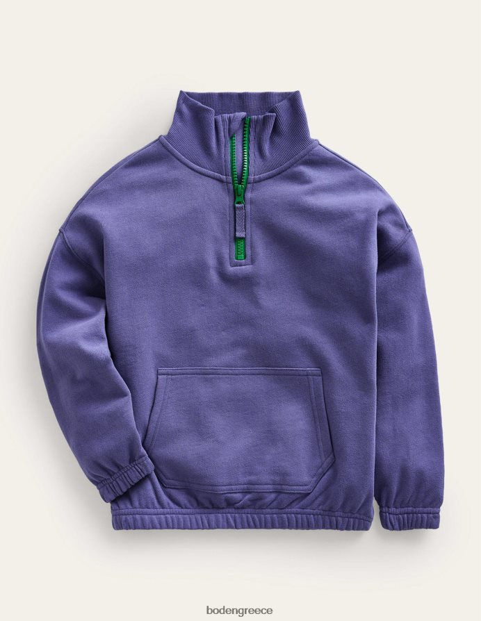 ΠΟΛΕΜΙΚΟ ΝΑΥΤΙΚΟ είδη ένδυσης Χαλαρό φούτερ με μισό φερμουάρ Boden κορίτσια 464PH8808