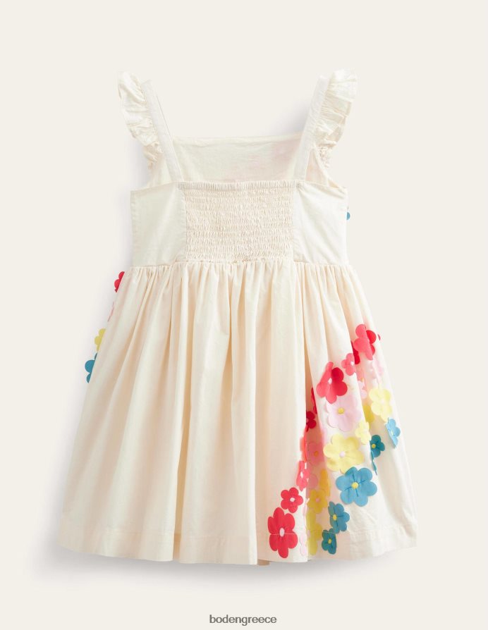 λοβό βανίλιας είδη ένδυσης Φόρεμα ουράνιο τόξο με λουλούδια Boden κορίτσια 464PH82775