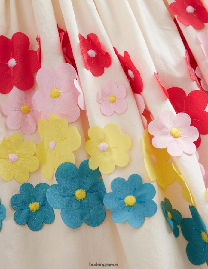 λοβό βανίλιας είδη ένδυσης Φόρεμα ουράνιο τόξο με λουλούδια Boden κορίτσια 464PH82775