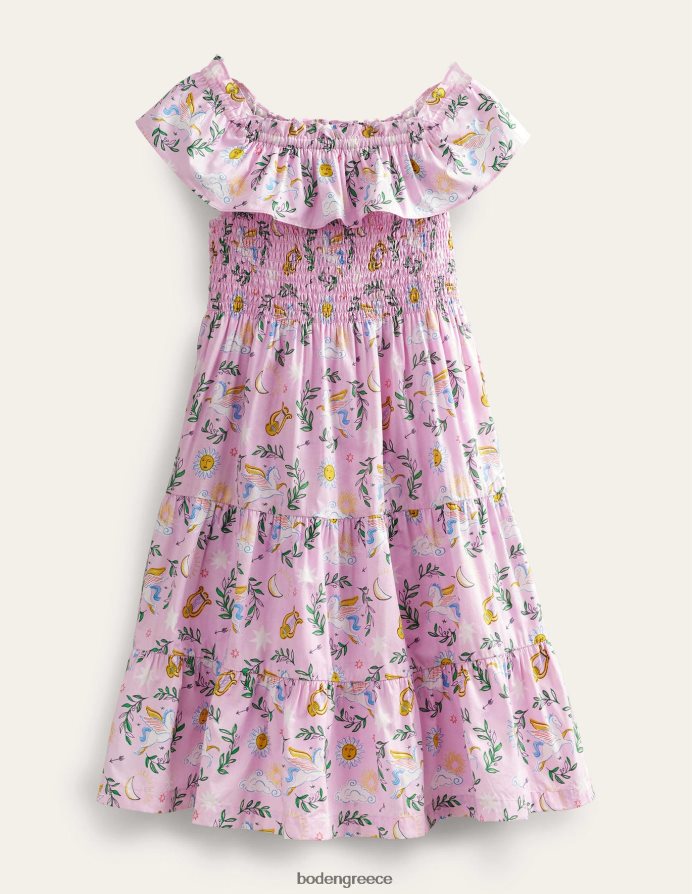 όμορφη ορχιδέα ελληνική τουαλέτα είδη ένδυσης μίντι υφαντό φόρεμα Boden κορίτσια 464PH82801