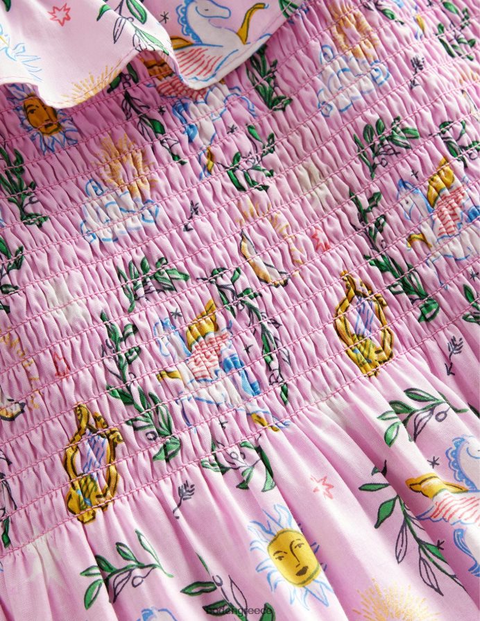 όμορφη ορχιδέα ελληνική τουαλέτα είδη ένδυσης μίντι υφαντό φόρεμα Boden κορίτσια 464PH82801