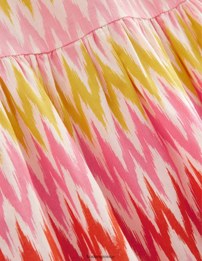 ροδάκινο σορμπέ είδη ένδυσης Φόρεμα με εμπριμέ μανίκια Boden κορίτσια 464PH82807