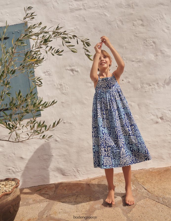 δεξιά κοραλλιογενής ύφαλος είδη ένδυσης μίντι φόρεμα με τιράντες Boden κορίτσια 464PH82821