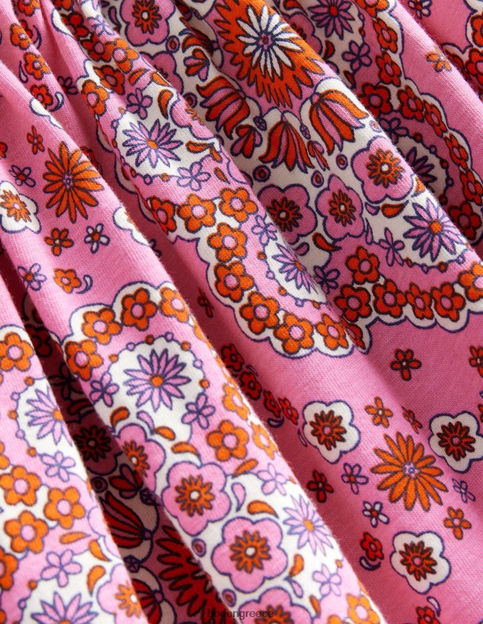 φωτεινές ροζ μαργαρίτες με πέταλα είδη ένδυσης πλεκτό ζέρσεϊ φόρεμα με λουράκι Boden κορίτσια 464PH82830