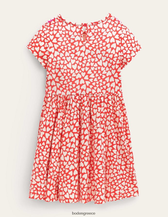 τάρτα φράουλα κόκκινες καρδιές είδη ένδυσης στριφτό φόρεμα Boden κορίτσια 464PH82838
