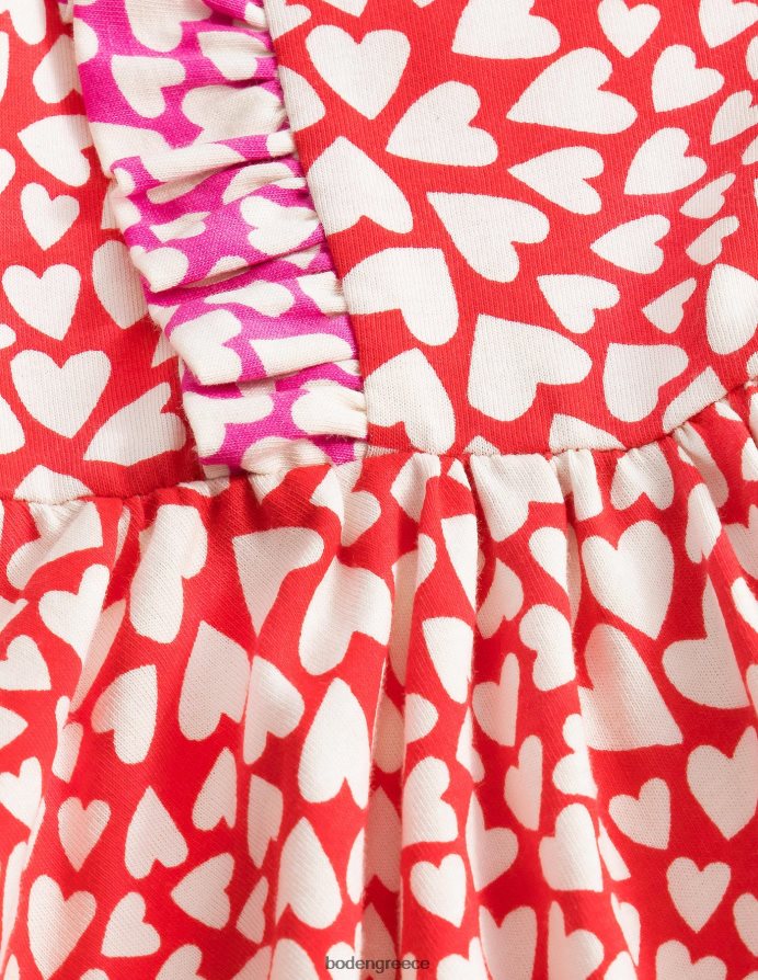 τάρτα φράουλα κόκκινες καρδιές είδη ένδυσης στριφτό φόρεμα Boden κορίτσια 464PH82838