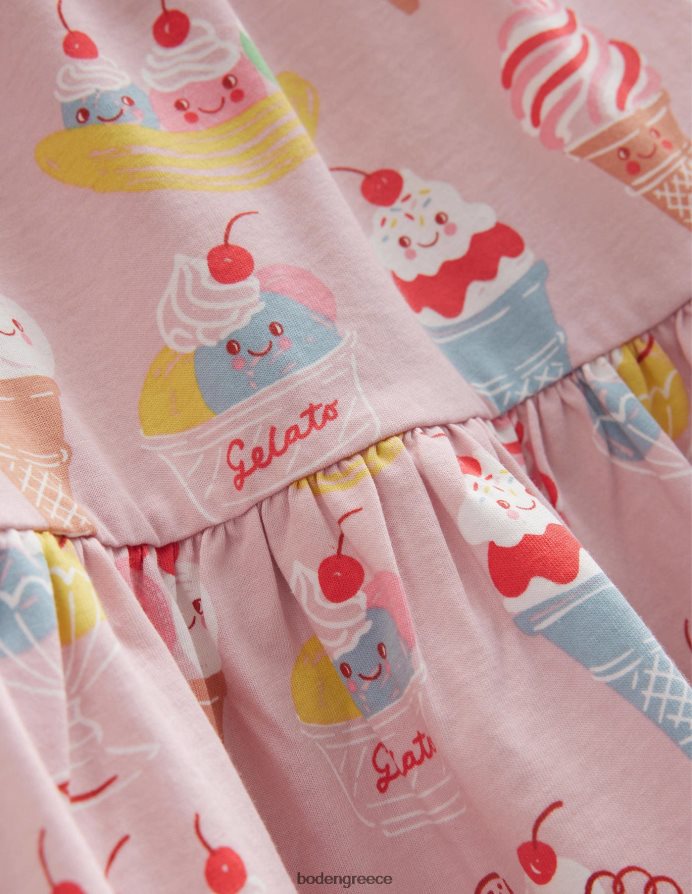 γαλλικό ροζ παγωτό είδη ένδυσης μάξι φόρεμα ζέρσεϊ σε επίπεδα Boden κορίτσια 464PH82845