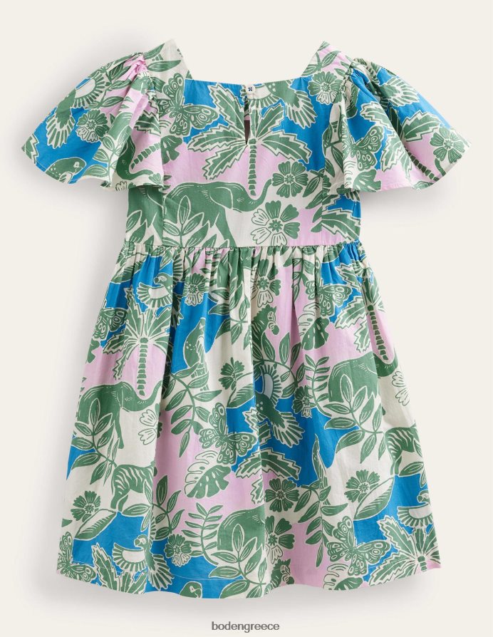 ζούγκλα με δεντρολίβανο είδη ένδυσης Φόρεμα με εμπριμέ μανίκια Boden κορίτσια 464PH82851