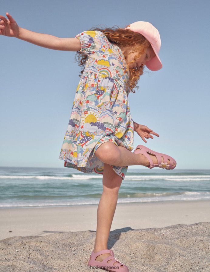 πολλαπλών καιρικών συνθηκών είδη ένδυσης φόρεμα ζέρσεϊ με φουσκωτά μανίκια Boden κορίτσια 464PH82876