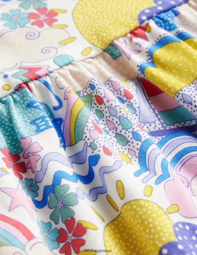 πολλαπλών καιρικών συνθηκών είδη ένδυσης φόρεμα ζέρσεϊ με φουσκωτά μανίκια Boden κορίτσια 464PH82876