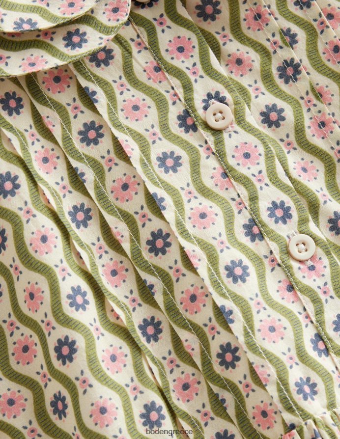 βανίλια λοβό μαργαρίτα κύμα είδη ένδυσης εμπριμέ φόρεμα τσαγιού Boden κορίτσια 464PH82880