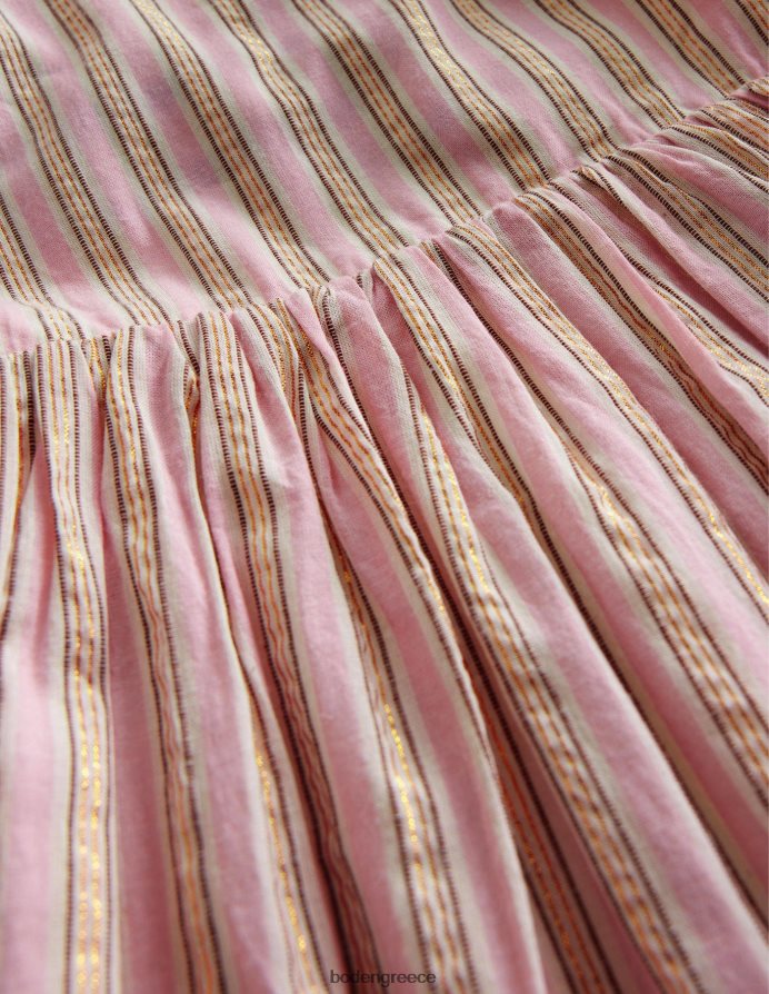 λιλά και μεταλλική ρίγα είδη ένδυσης κομμένο φόρεμα με λεπτομέρεια πίσω Boden κορίτσια 464PH82883