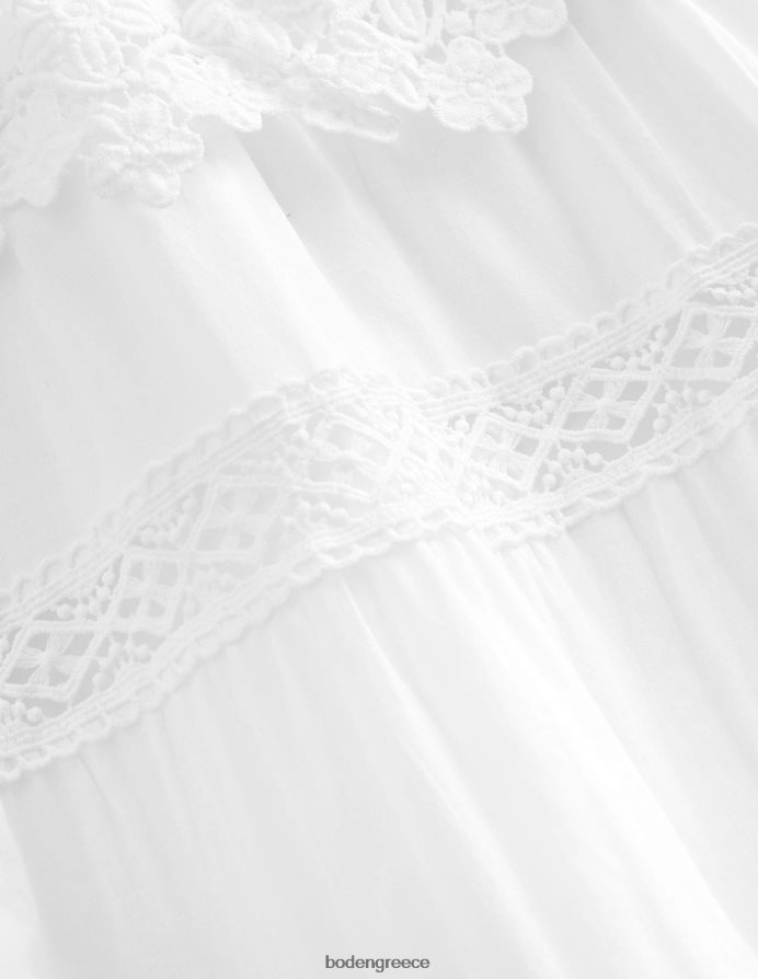 άσπρο είδη ένδυσης φόρεμα με δαντέλα Boden κορίτσια 464PH82936