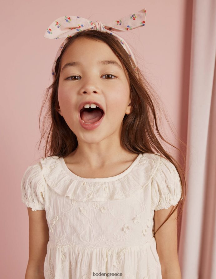 ελεφαντόδοντο είδη ένδυσης Φόρεμα με ντιπ μπροντέρι Boden κορίτσια 464PH82957