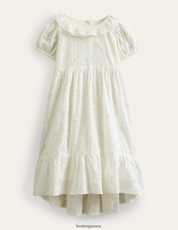 ελεφαντόδοντο είδη ένδυσης Φόρεμα με ντιπ μπροντέρι Boden κορίτσια 464PH82957