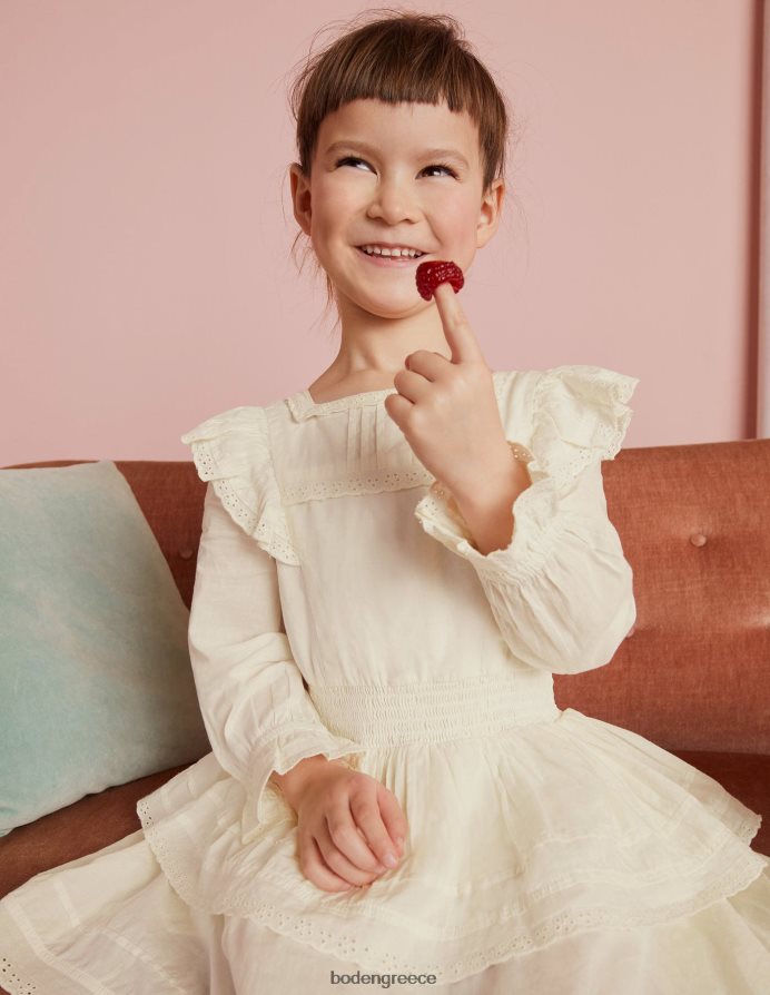 ελεφαντόδοντο είδη ένδυσης υφαντό δαντελένιο φόρεμα Boden κορίτσια 464PH82960