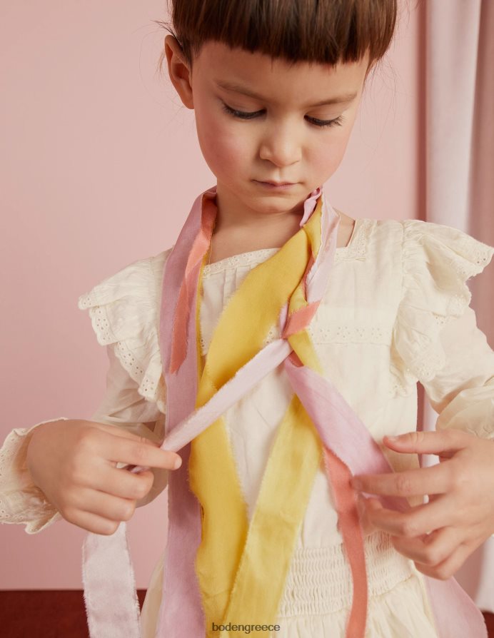 ελεφαντόδοντο είδη ένδυσης υφαντό δαντελένιο φόρεμα Boden κορίτσια 464PH82960