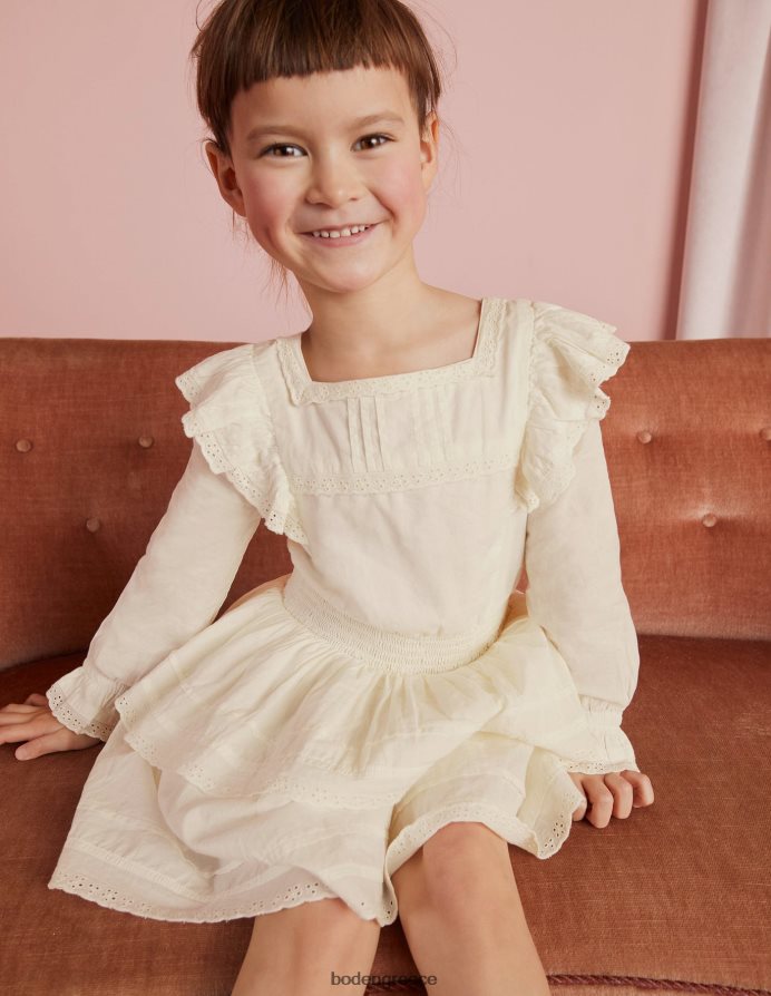 ελεφαντόδοντο είδη ένδυσης υφαντό δαντελένιο φόρεμα Boden κορίτσια 464PH82960