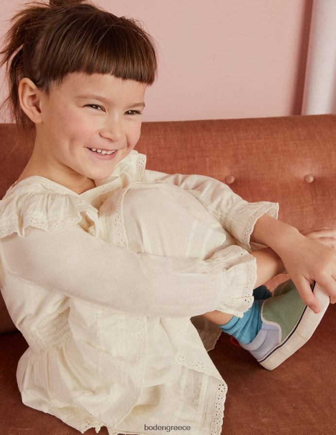 ελεφαντόδοντο είδη ένδυσης υφαντό δαντελένιο φόρεμα Boden κορίτσια 464PH82960