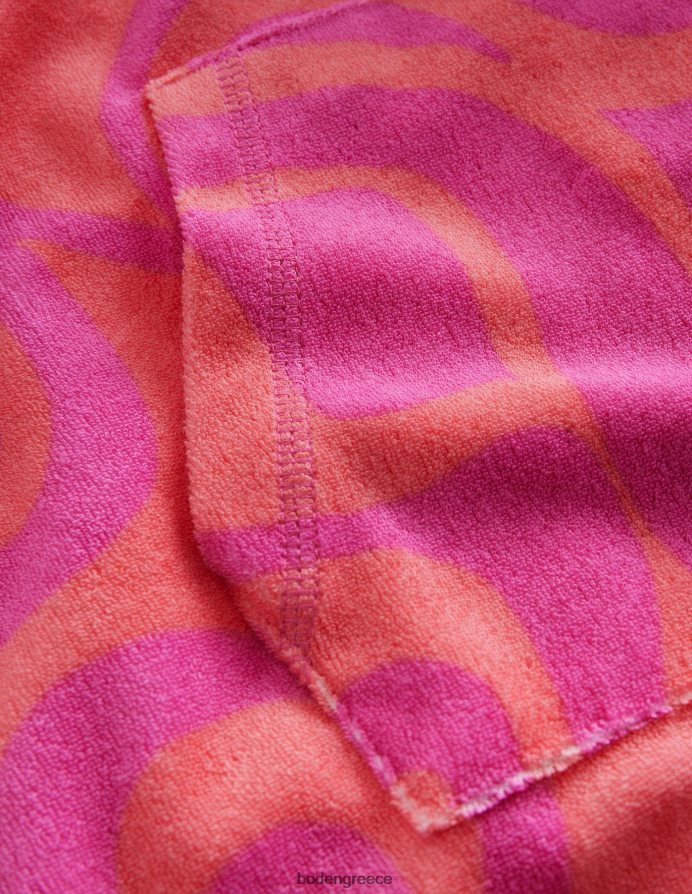 ροδακινί μπουνιά ροζ είδη ένδυσης μοτίβο φόρεμα παραλίας Boden κορίτσια 464PH83178