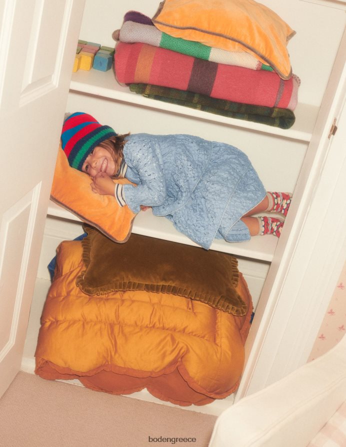 σκονισμένο μπλε είδη ένδυσης Δαντελένιο φόρεμα για πάρτι Boden κορίτσια 464PH83198