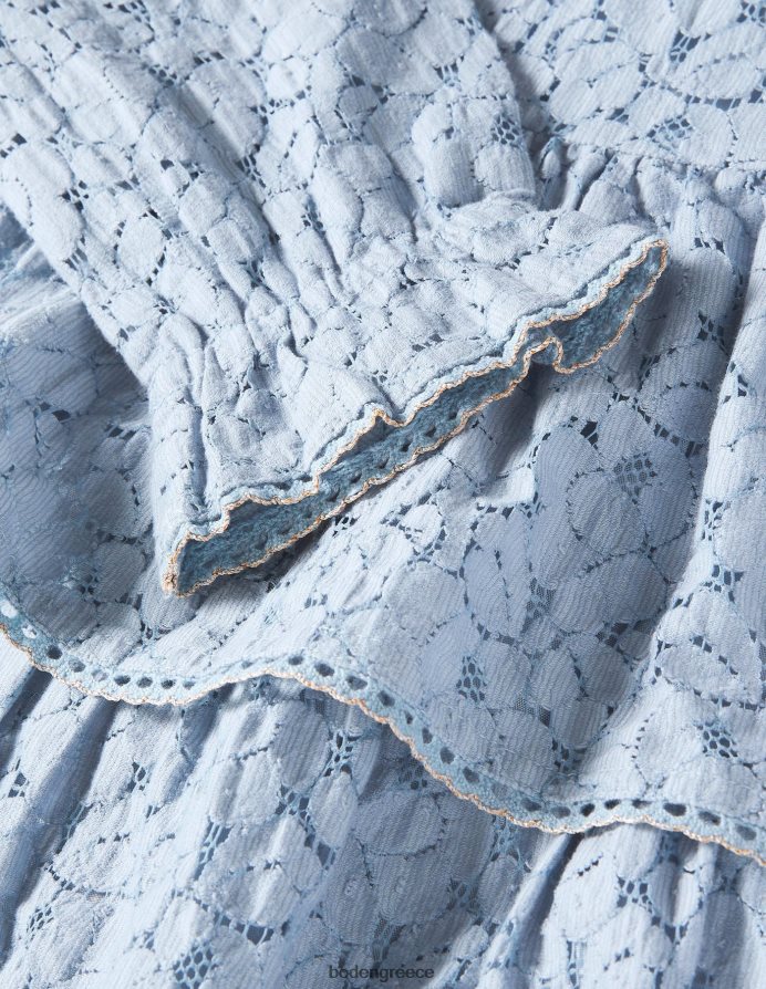 σκονισμένο μπλε είδη ένδυσης Δαντελένιο φόρεμα για πάρτι Boden κορίτσια 464PH83198