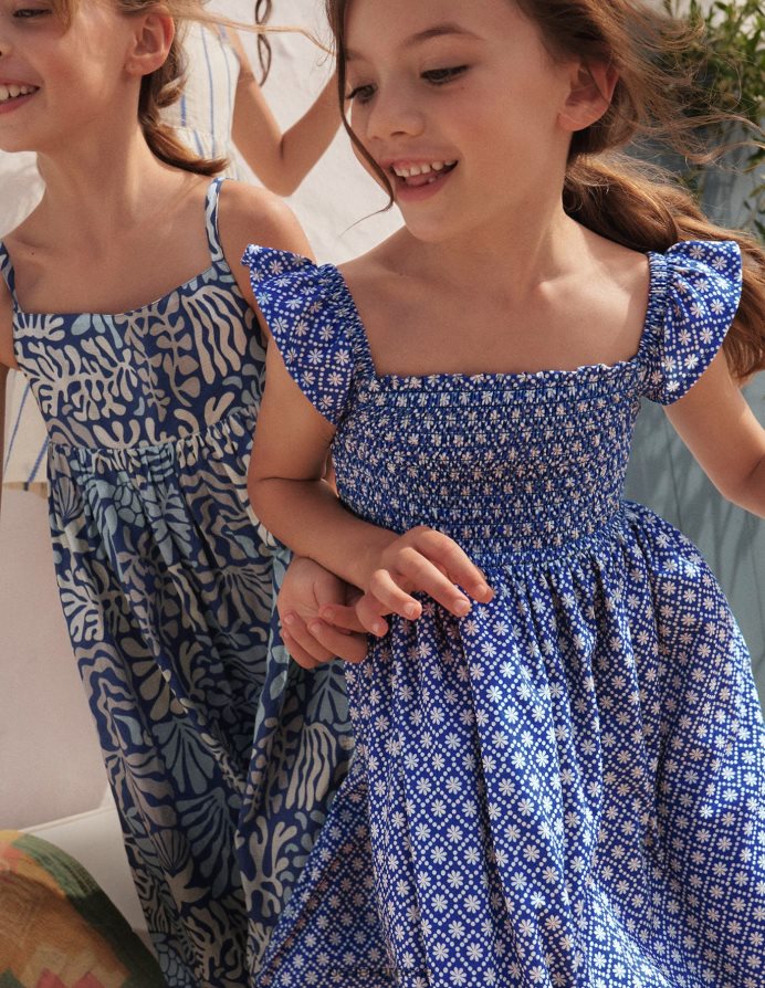 μπλε μαργαρίτα είδη ένδυσης μίντι φόρεμα με φανέλα Boden κορίτσια 464PH83208