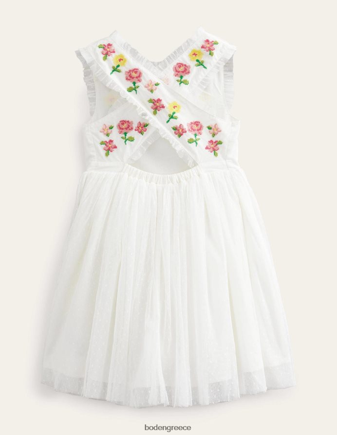 ελεφαντόδοντο είδη ένδυσης φόρεμα με κεντητό σταυρό Boden κορίτσια 464PH83232