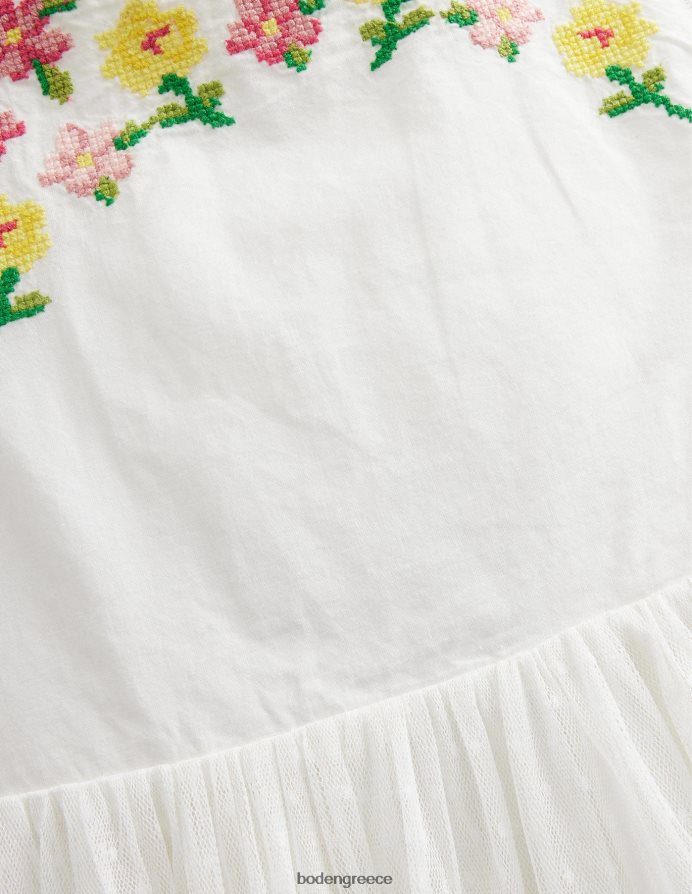 ελεφαντόδοντο είδη ένδυσης φόρεμα με κεντητό σταυρό Boden κορίτσια 464PH83232