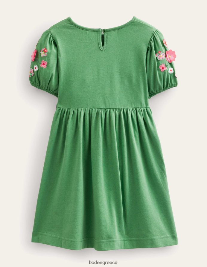 βαθύ γρασίδι πράσινα άλογα είδη ένδυσης απλικέ φόρεμα ζέρσεϊ Boden κορίτσια 464PH83239