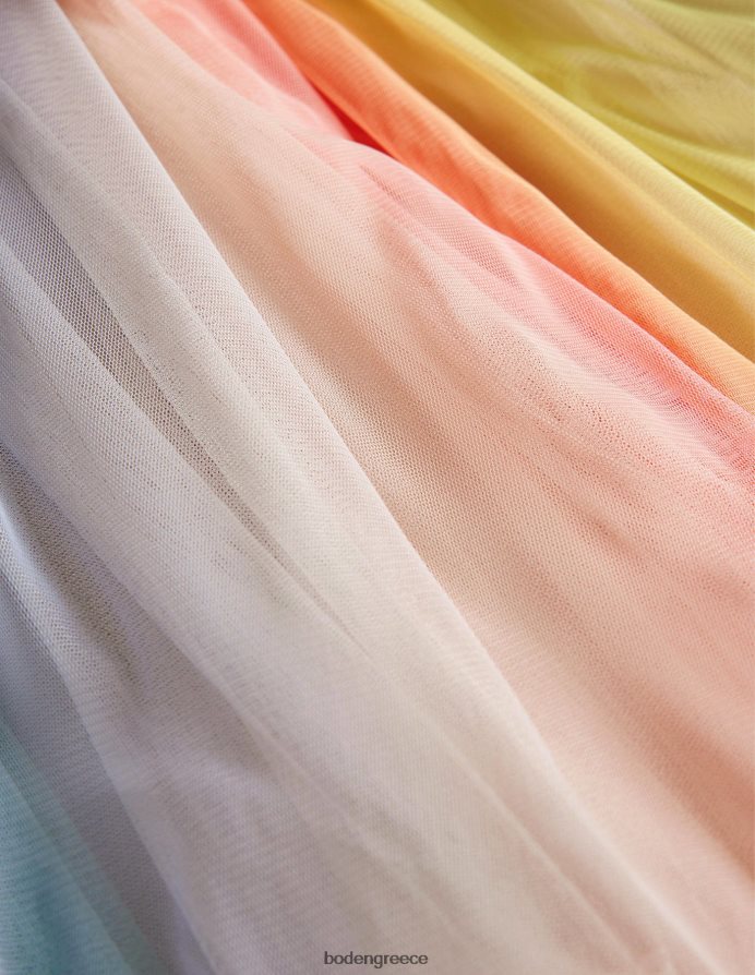 πολλαπλή λωρίδα είδη ένδυσης φόρεμα από τούλι ουράνιο τόξο Boden κορίτσια 464PH83287