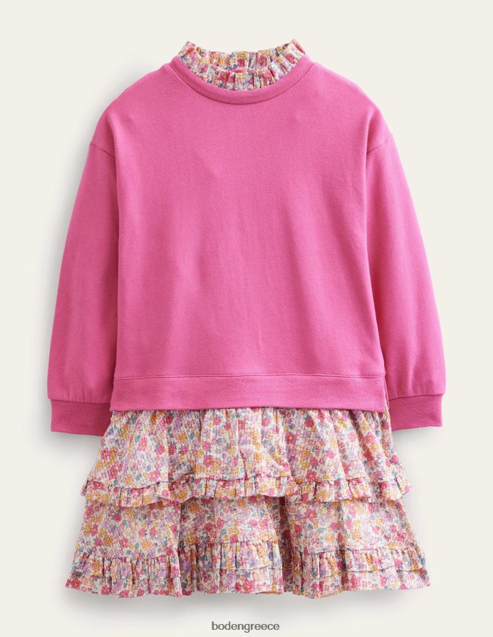 γλυκού Γουίλιαμ ροζ είδη ένδυσης φόρεμα με ύφασμα με ιδρώτα Boden κορίτσια 464PH83292