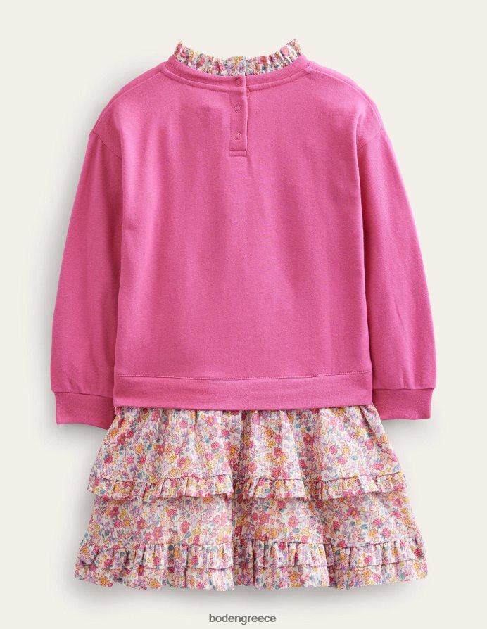 γλυκού Γουίλιαμ ροζ είδη ένδυσης φόρεμα με ύφασμα με ιδρώτα Boden κορίτσια 464PH83292