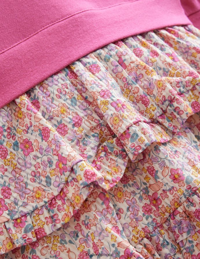 γλυκού Γουίλιαμ ροζ είδη ένδυσης φόρεμα με ύφασμα με ιδρώτα Boden κορίτσια 464PH83292