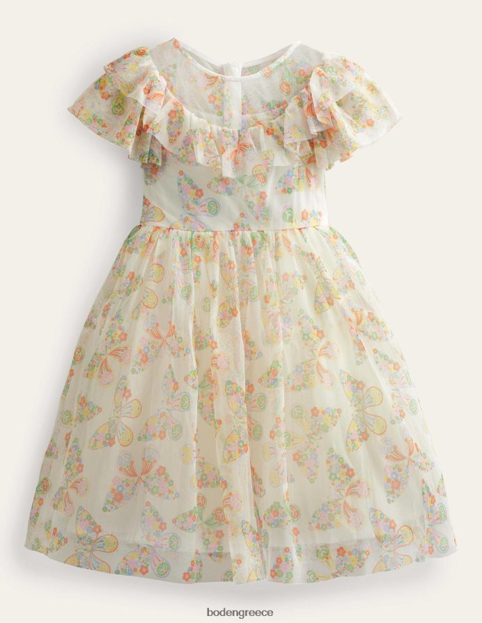 ιβουάρ μούλτι πεταλούδες είδη ένδυσης φόρεμα από τούλι Boden κορίτσια 464PH83293