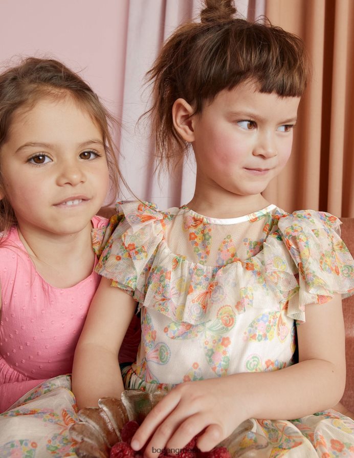 ιβουάρ μούλτι πεταλούδες είδη ένδυσης φόρεμα από τούλι Boden κορίτσια 464PH83293