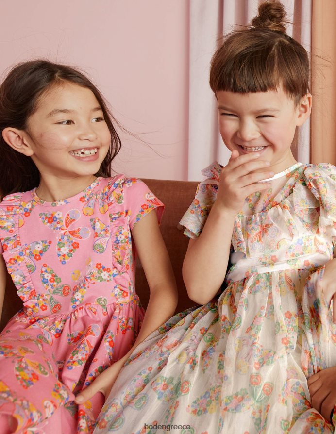 ιβουάρ μούλτι πεταλούδες είδη ένδυσης φόρεμα από τούλι Boden κορίτσια 464PH83293