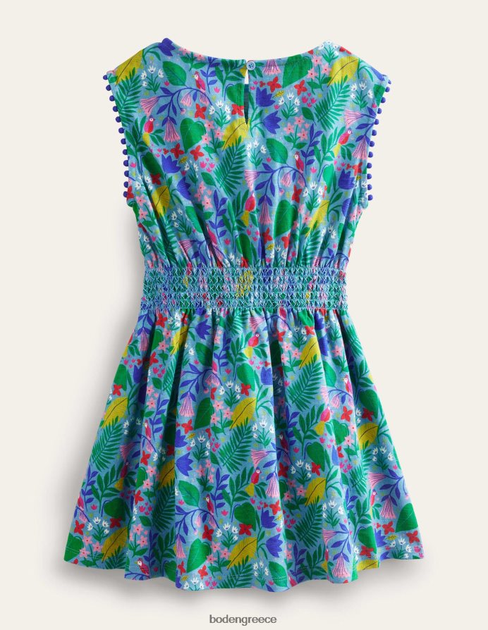 αμπέλου πολλαπλών παπαγάλων είδη ένδυσης εμπριμέ γιορτινό φόρεμα Boden κορίτσια 464PH8742