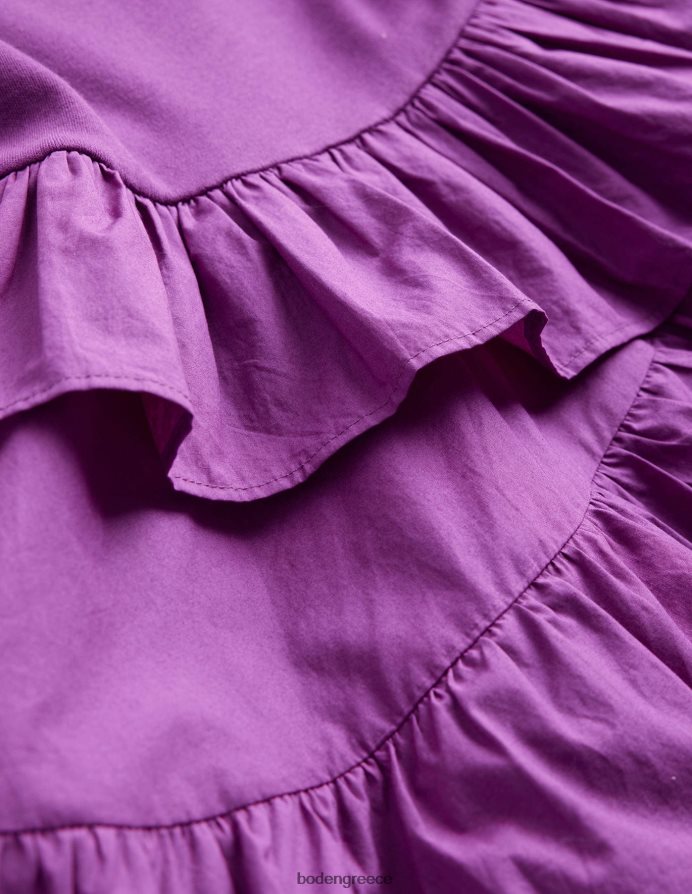 κόσμημα μωβ είδη ένδυσης βολάν βαμβακερό φόρεμα Boden κορίτσια 464PH8743