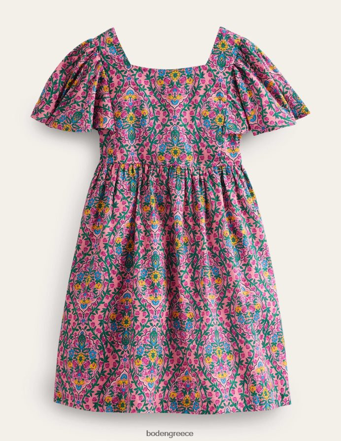 αμπέλι αζαλέας είδη ένδυσης Φόρεμα με εμπριμέ μανίκια Boden κορίτσια 464PH8746