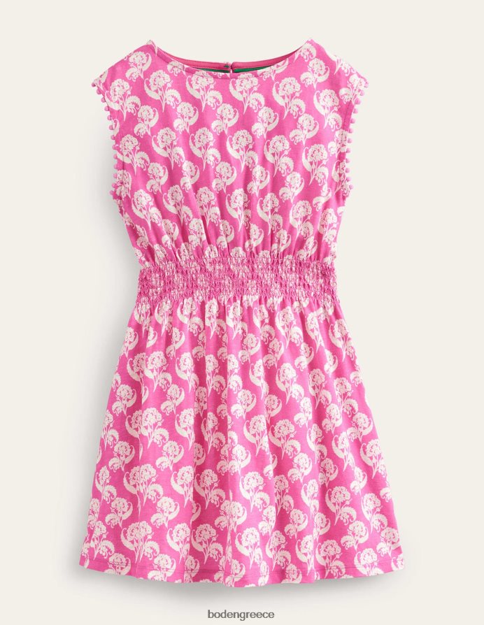 λουλουδάτο γραμματόσημο από άνθη δαμασκηνιάς είδη ένδυσης εμπριμέ γιορτινό φόρεμα Boden κορίτσια 464PH8747