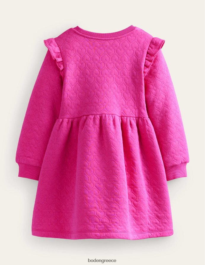 ροζ φλοξ είδη ένδυσης φόρεμα καρδιά ζακάρ ιδρώτα Boden κορίτσια 464PH8748