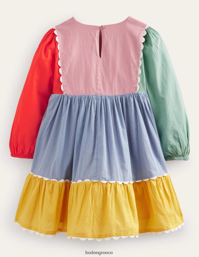 πολυ είδη ένδυσης κλιμακωτό φόρεμα από χτένι Boden κορίτσια 464PH8749