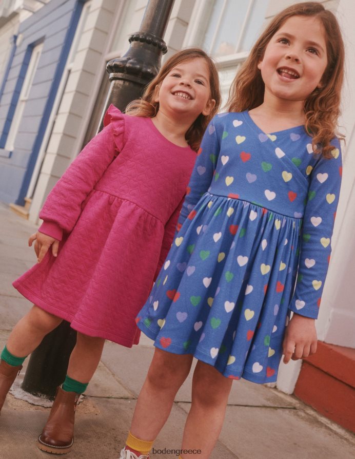 κολεγιακές καρδιές ναυτικού είδη ένδυσης φόρεμα μπαλαρίνας ζέρσεϊ Boden κορίτσια 464PH8750