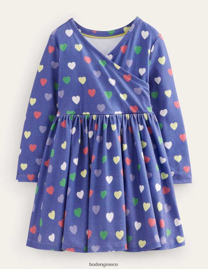 κολεγιακές καρδιές ναυτικού είδη ένδυσης φόρεμα μπαλαρίνας ζέρσεϊ Boden κορίτσια 464PH8750